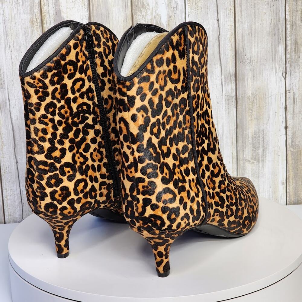 NEW - On 34th Aatira Leopard Tulip Booties - Size 8.5 M - Picture 4 of 12